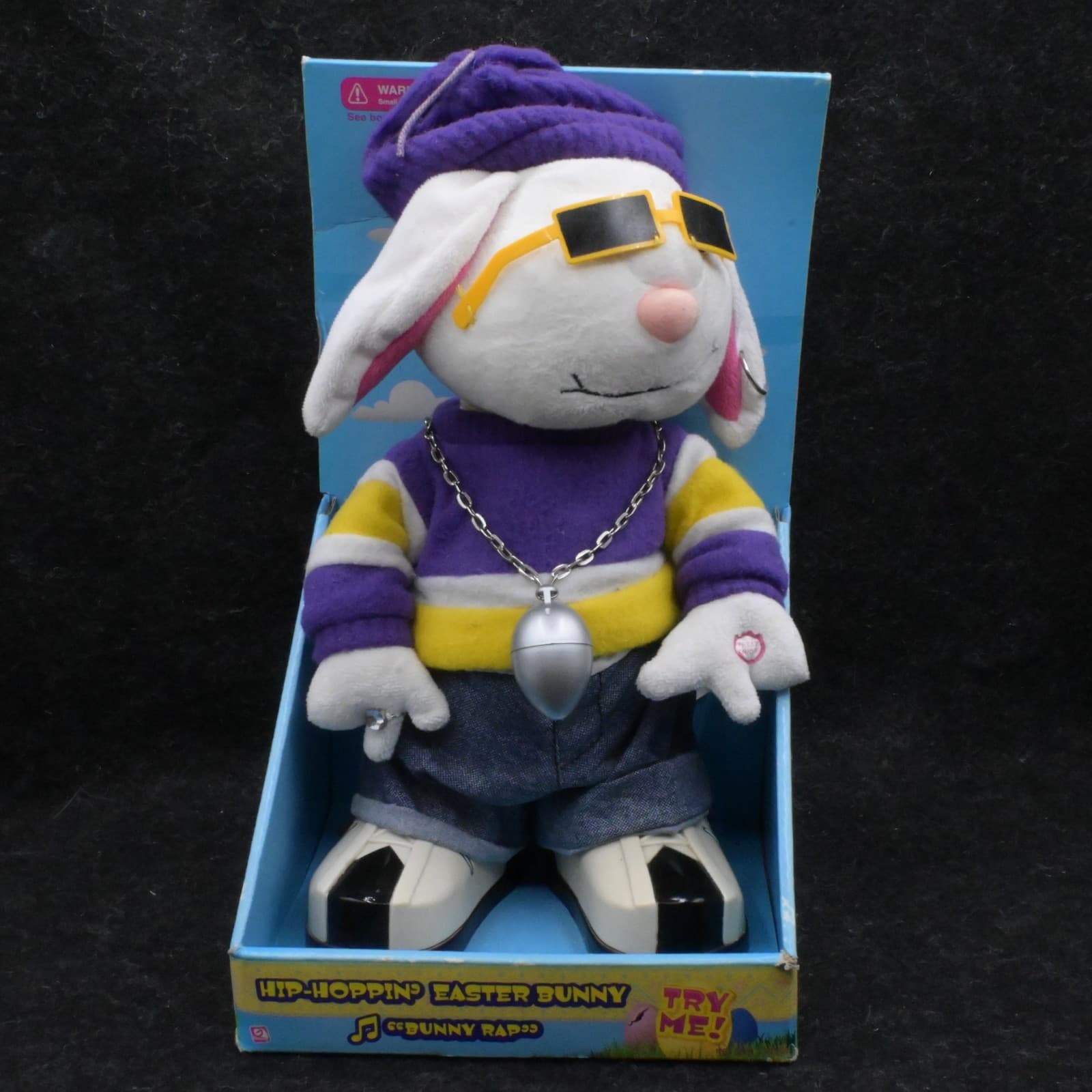 Vtg 2003 Gemmy Hip Hop Easter Bunny Rabbit Dances Parody of Jump