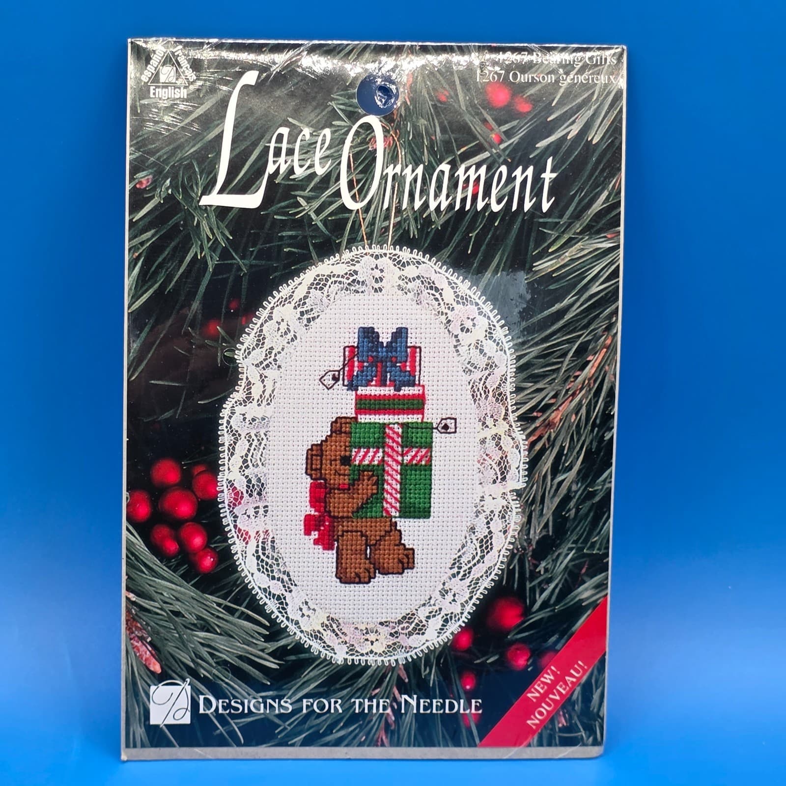 Cross Stitch Kit Christmas Koala Bear Lace Ornament DESIGNS FOR THE NEEDLE