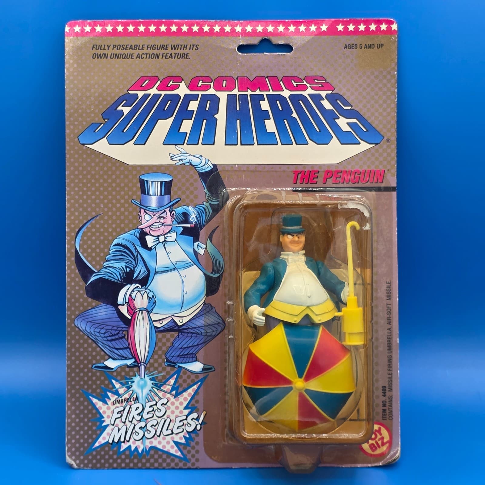 Vintage ToyBiz 1989 DC Comics Super Heroes The Penguin Action Figure New