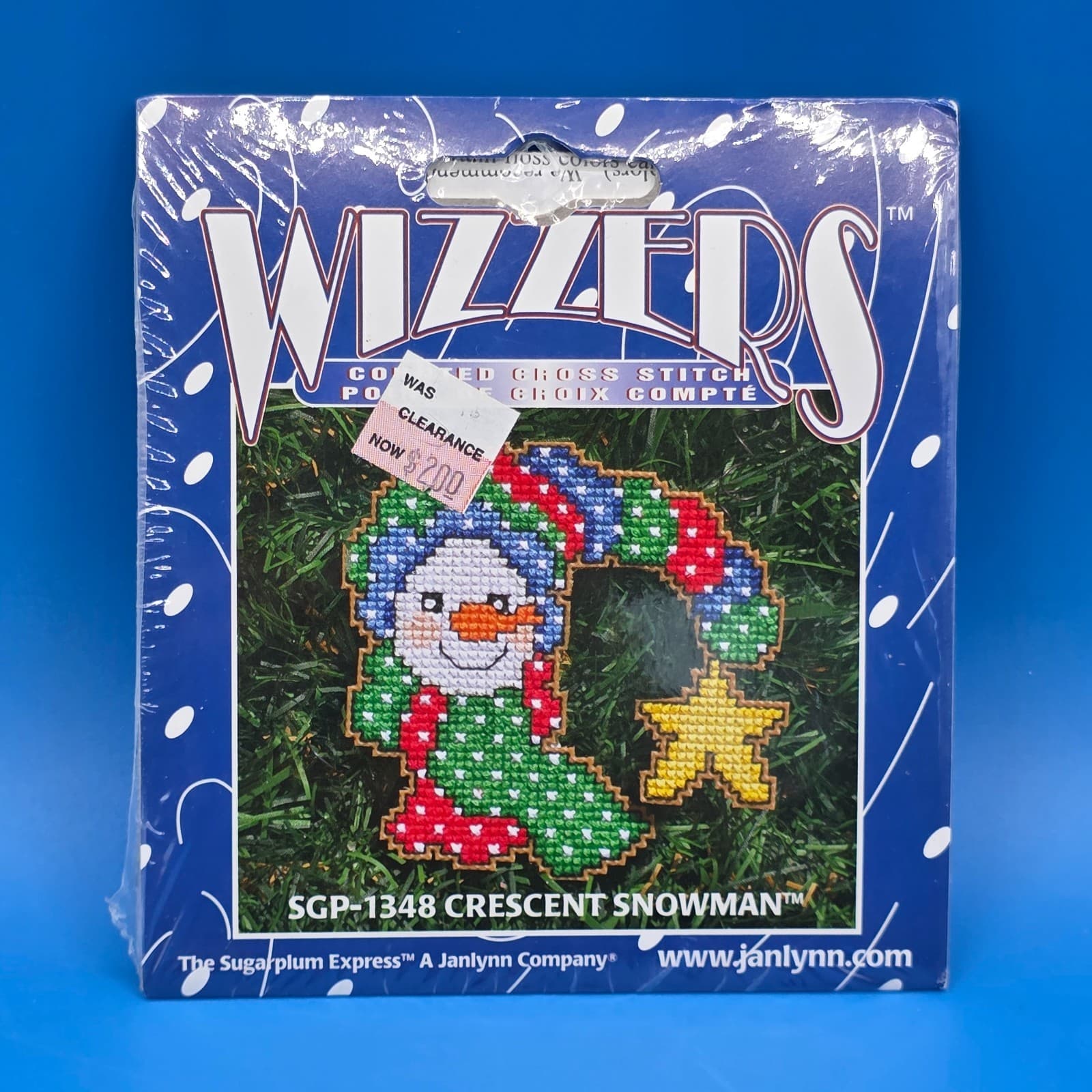 Janlynn Sugarplum Express Wizzers SGP-1348 - CRESCENT SNOWMAN - New 2002