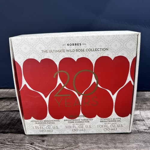 VINTAGE KORRES THE ULTIMATE WILD ROSE COLLECTION SLEEPING FACIAL GIFT SET