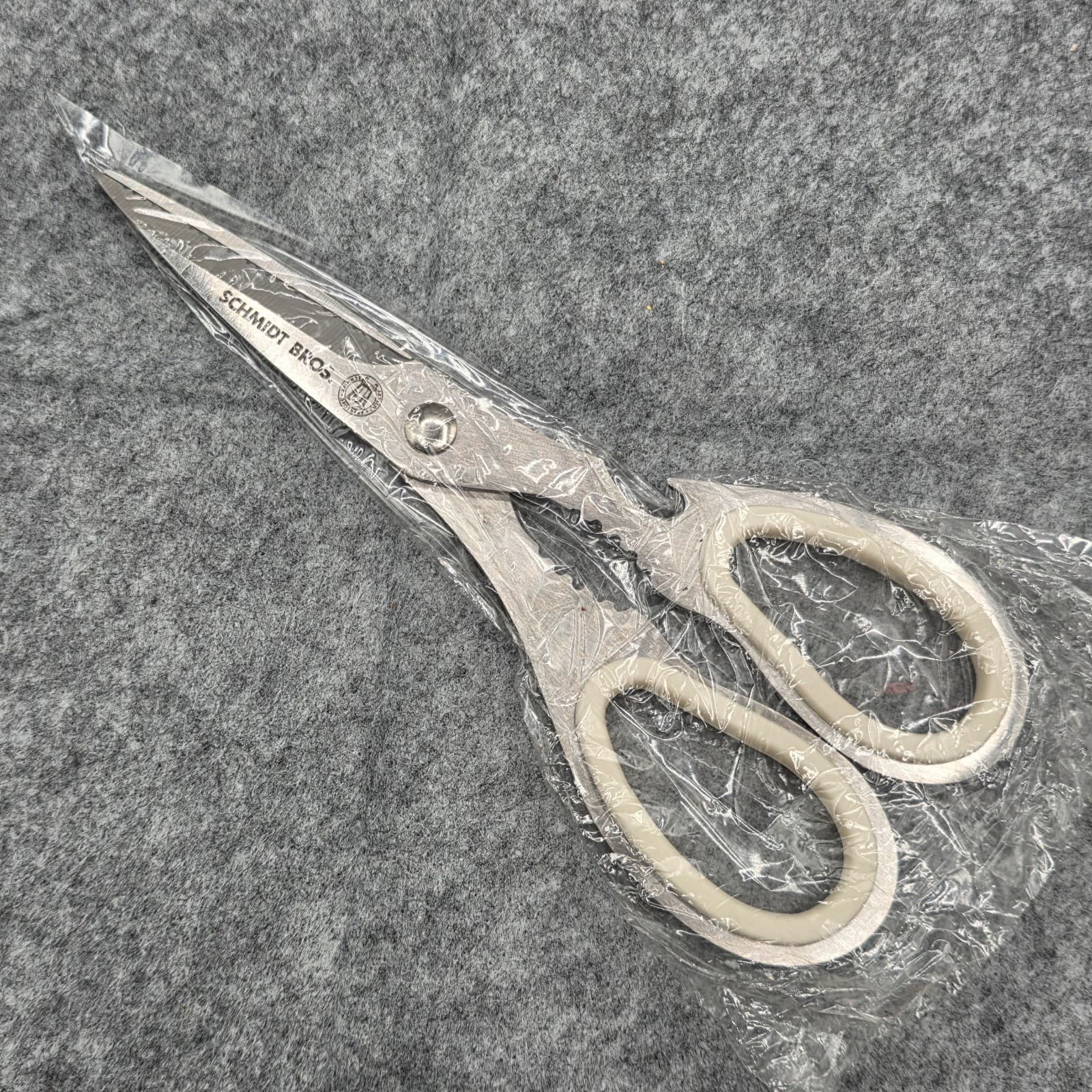 Schmidt Bros Kitchen Shears 100% German Stainless Steel White Handle