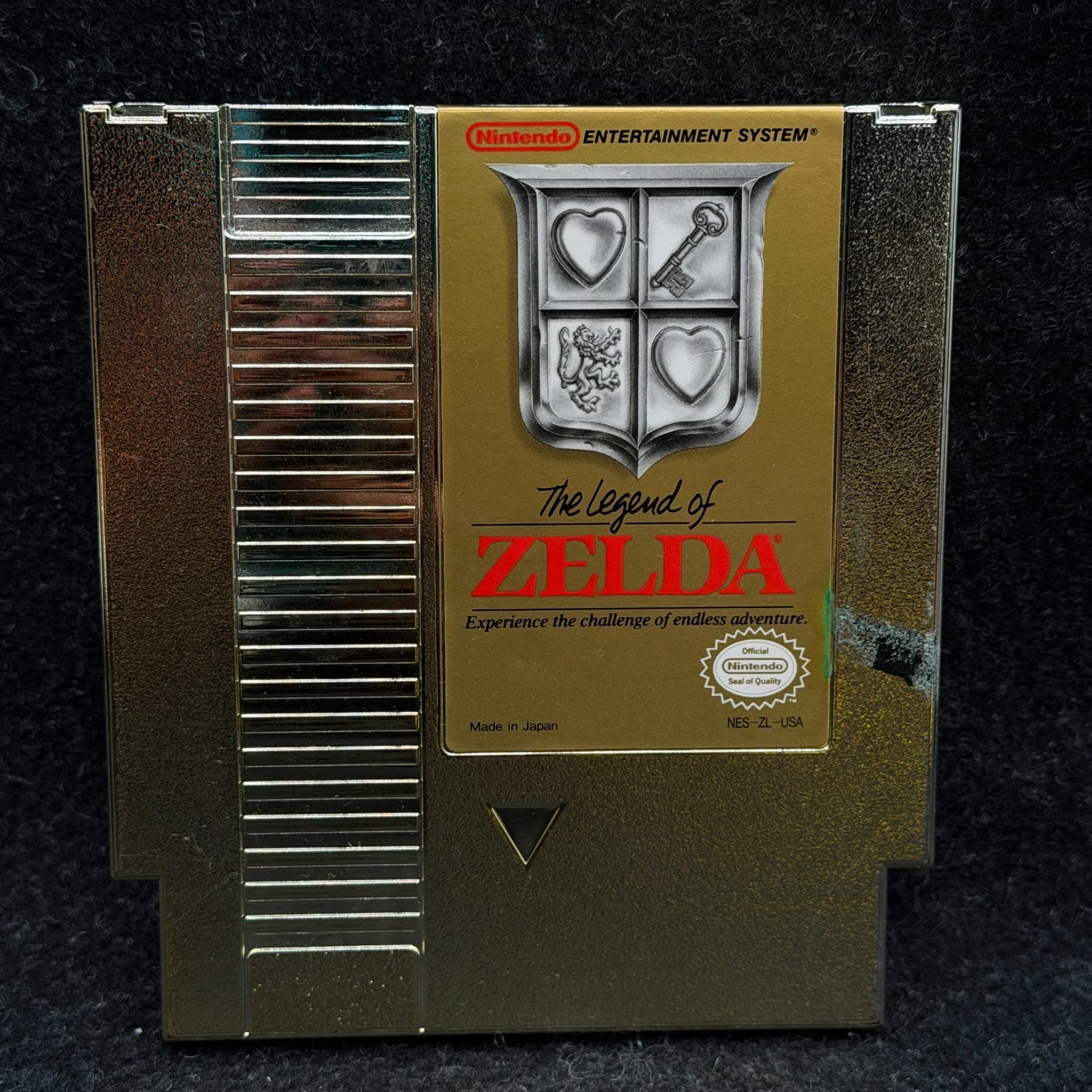 Nintendo The Legend of Zelda Gold Cartridge Battery Save NES 1985