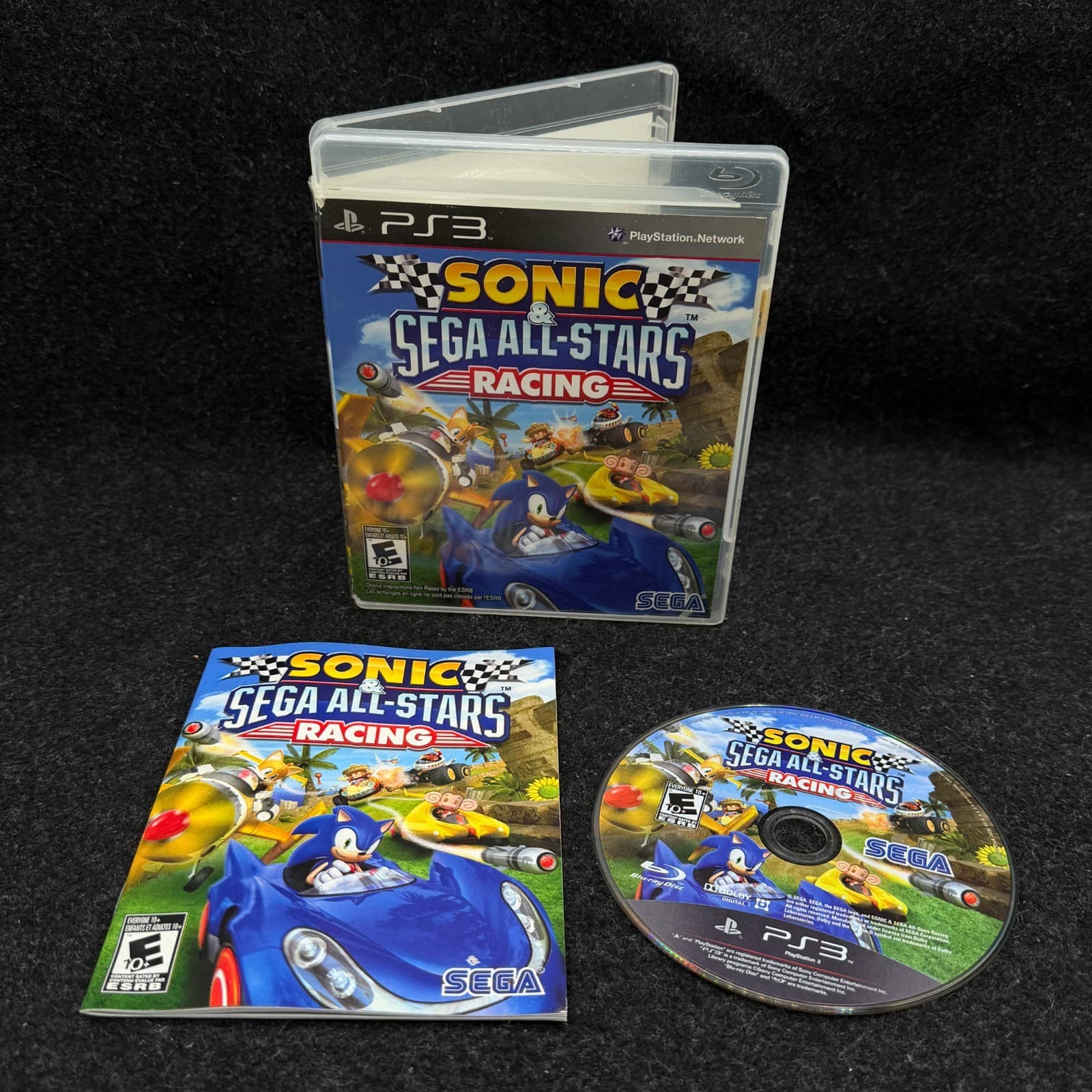 Sonic & Sega All-Stars Racing (Sony PlayStation 3, 2010) PS3 CIB Complete