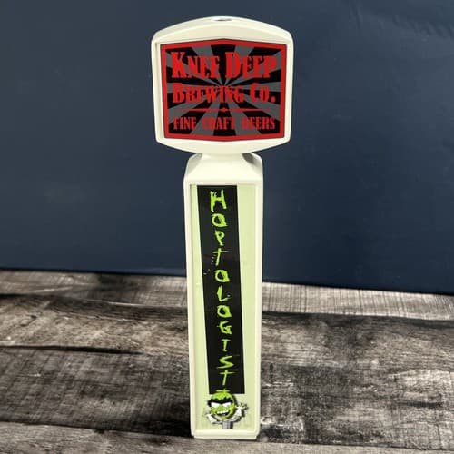 Knee Deep Brewing Co. Fine Craft Beer Tap Handle Hoptologist 9" Inches Tall