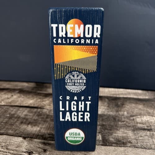 TREMOR CALIFORNIA CRAFT LIGHT LAGER BEER TAP HANDLE 7.125" Inches Tall