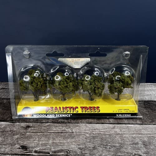 NEW Woodland Assembled Tree Light Green 3" Train Scenery N/HO TR1503
