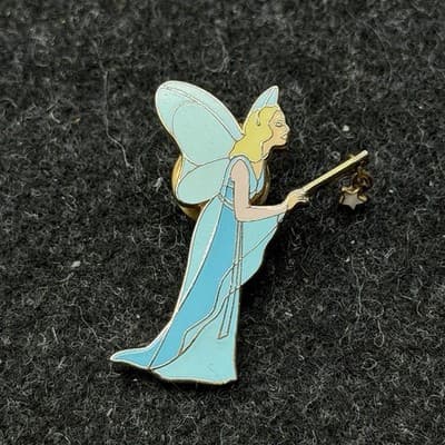 Disney Blue Fairy Dangling Star Wand From Pinocchio Pin