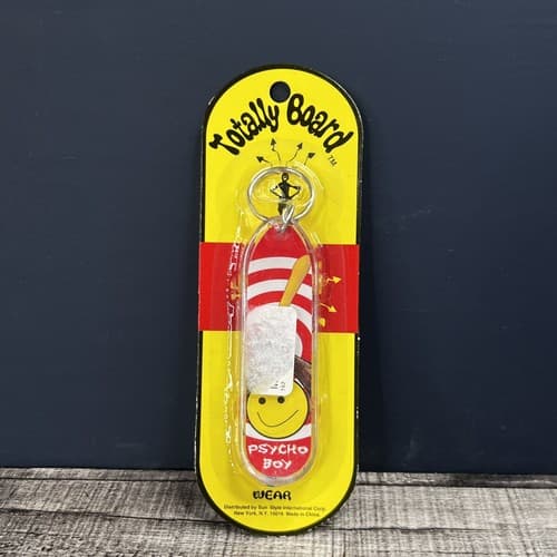 Vtg 90’s Totally Board Psycho Boy Skateboard Keychain Deck Fingerboard