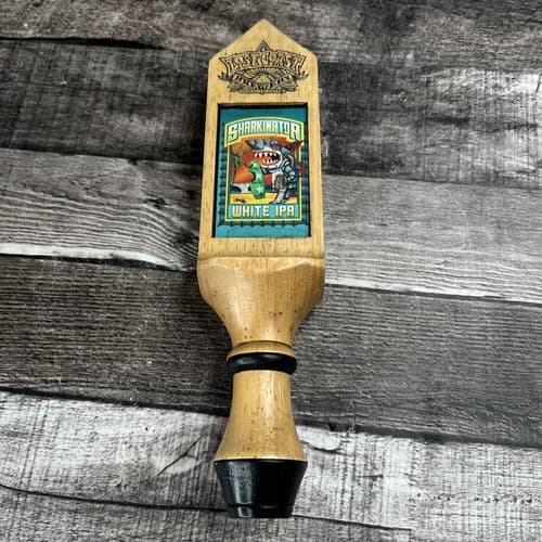 LOST COAST BREWERY SHARKINATOR WHITE IPA & TANGERINE WHEAT BEER TAP HANDLE 10.5"