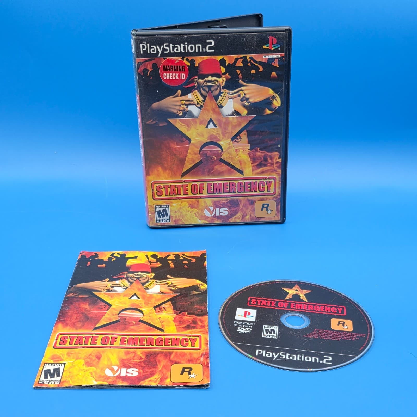 Blockbuster Rental & Case - State of Emergency PS2 Sony PlayStation 2 CIB