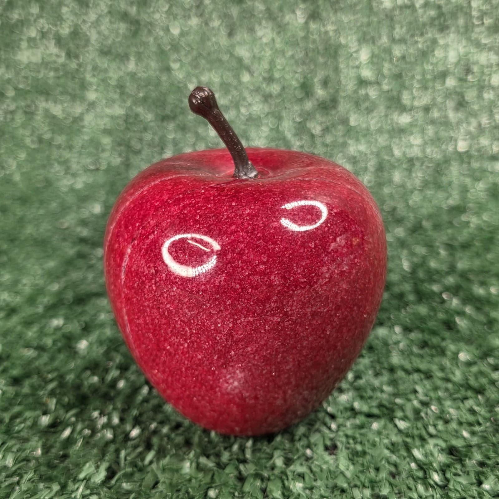 Vintage Red Marble Apple Paperweight Heavy Decorative Teacher Hostess Gift