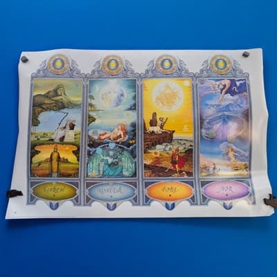 Four Elements Poster 2003 Linda Roger Garland Fantasy Switzerland 23.75" x 36”
