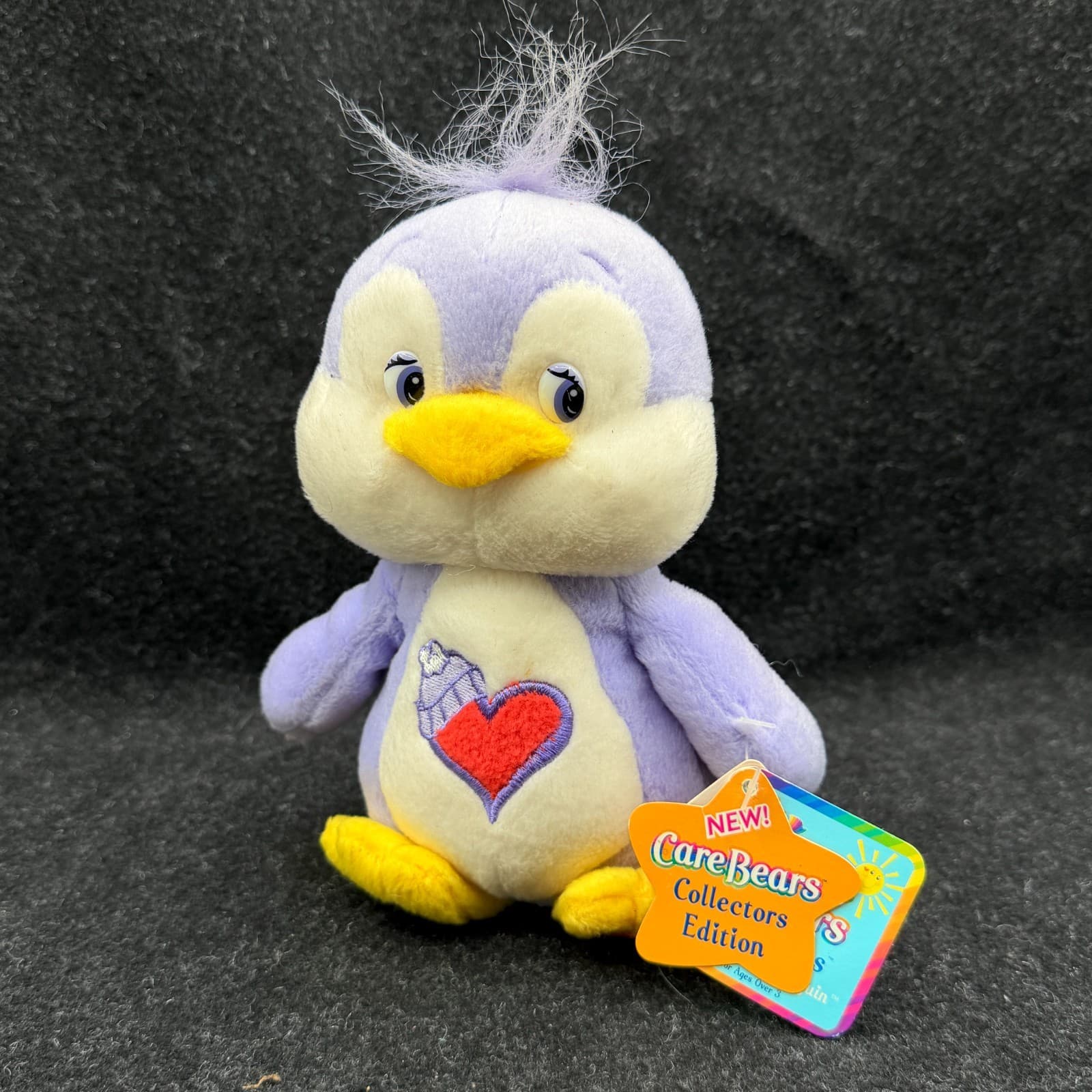 NEW Care Bears Cousin Collector's Edition Cozy Heart Penguin 7" Bean Plush Toy