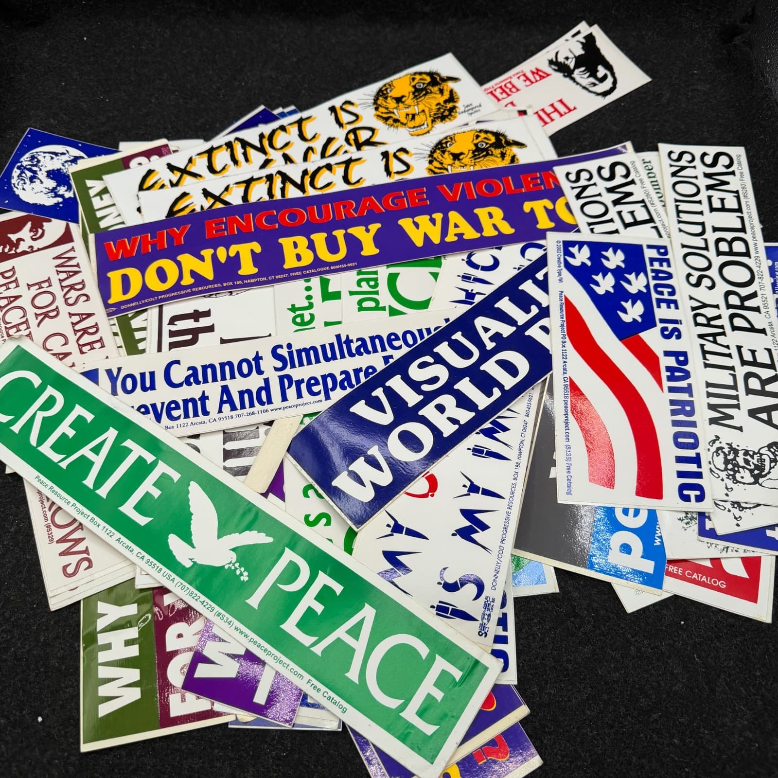Lot of 68 Bumper Stickers From 2000s Liberal