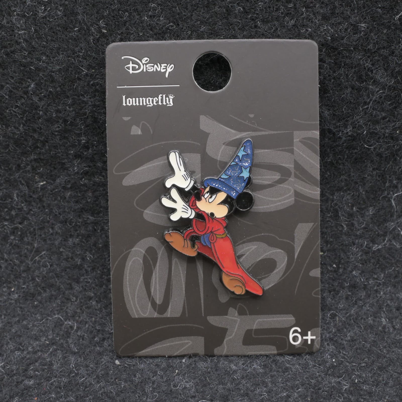 Disney Loungefly Mickey Mouse Sorcerer Pin Fantasia Enamel Wizard Glitter