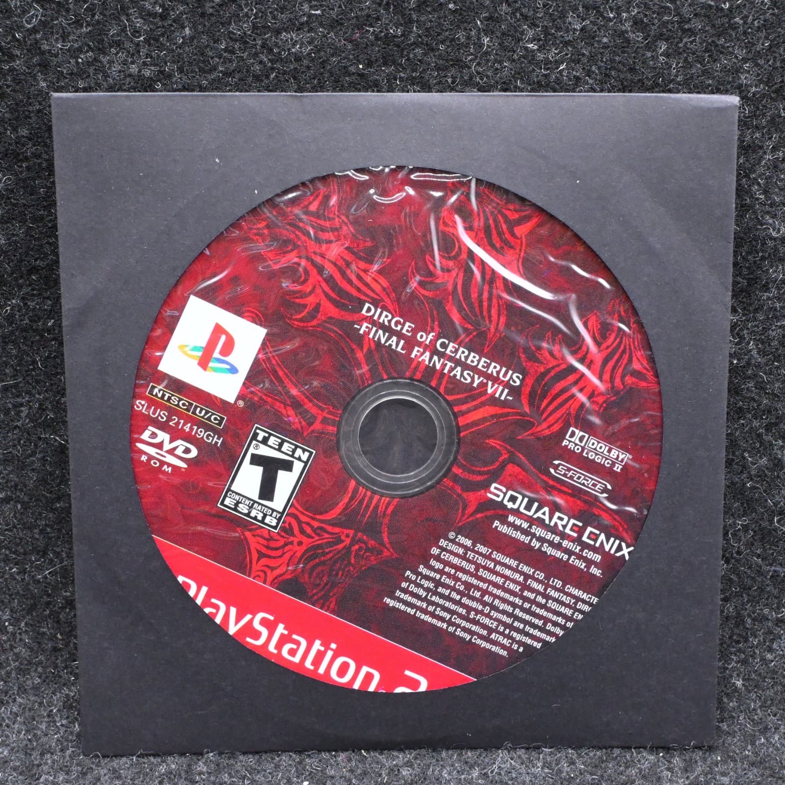 Final Fantasy VII Dirge of Cerberus (Sony PlayStation 2 PS2, 2006) Disc Only