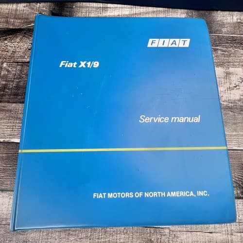 Fiat X1/9 Factory Service Manual & Haynes Owners Workshop Manual 1974-1977