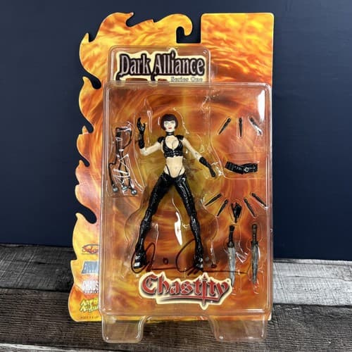 SIGNED 2001 Dark Alliance Series One Chastity Action Figure Chaos Comics 7"