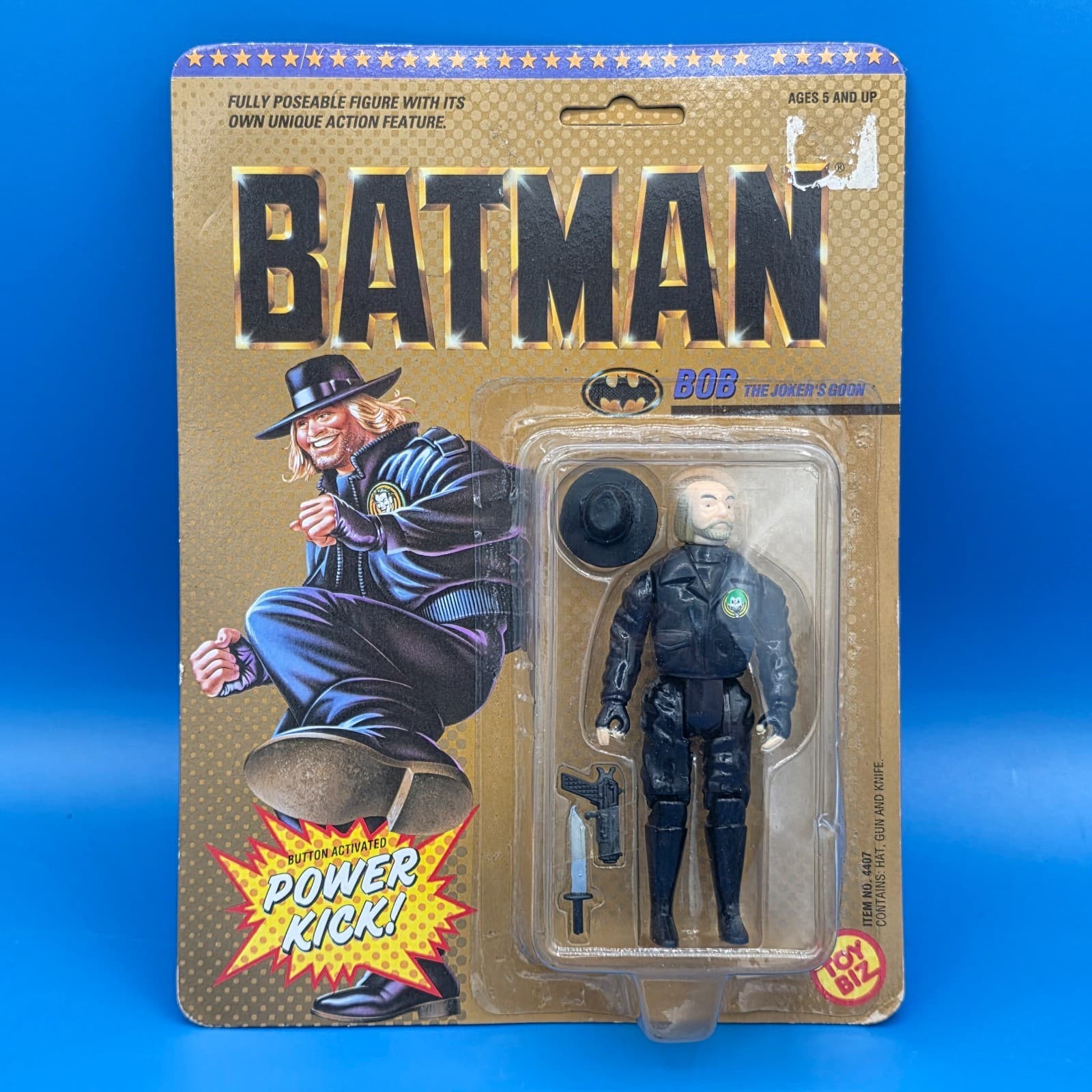 TOY BIZ BOB JOKERS GOON POWER KICK ACTION FIGURE BATMAN 1989 DC COMIC MJ