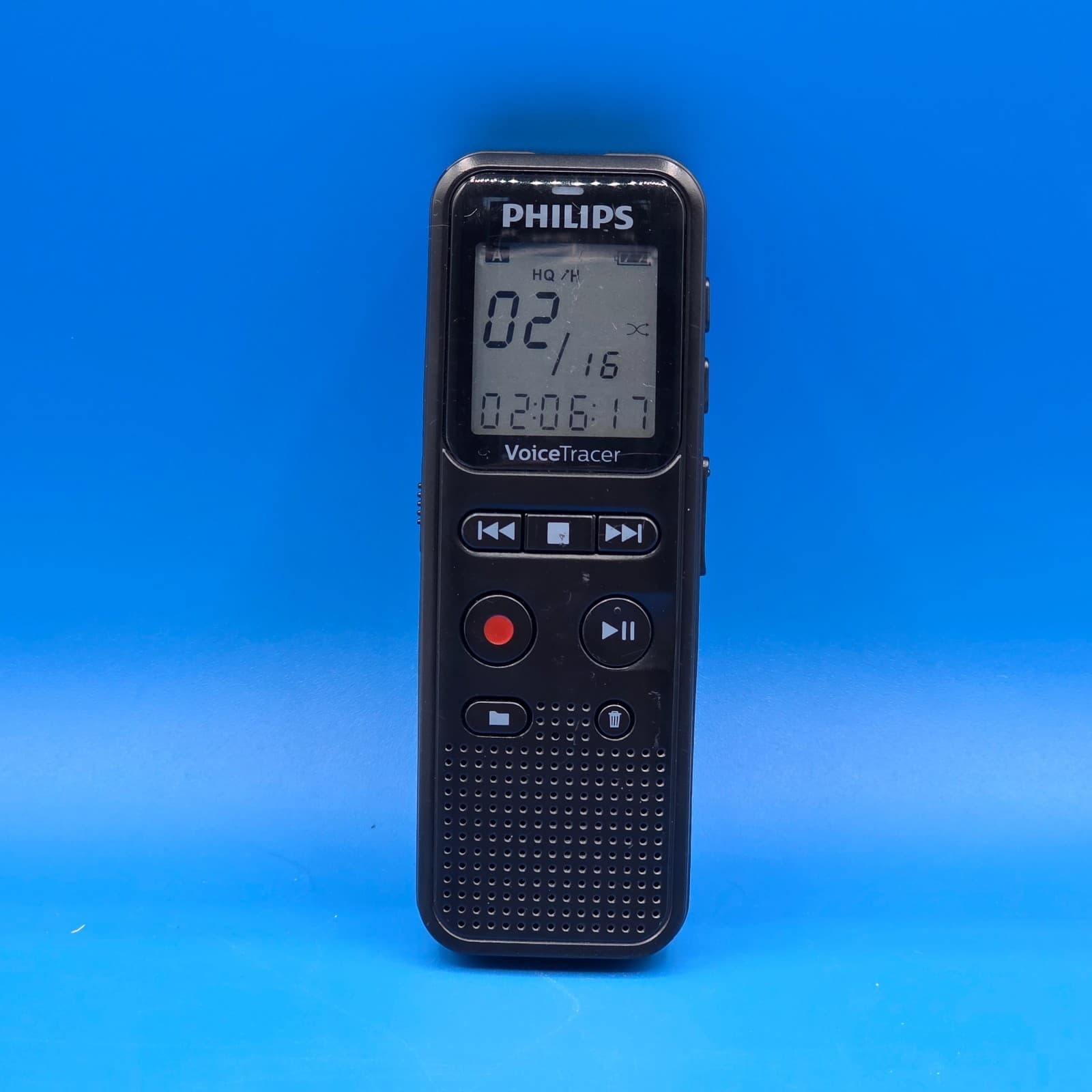 Philips DVT1160 VoiceTracer Audio Recorder Tested No Charger