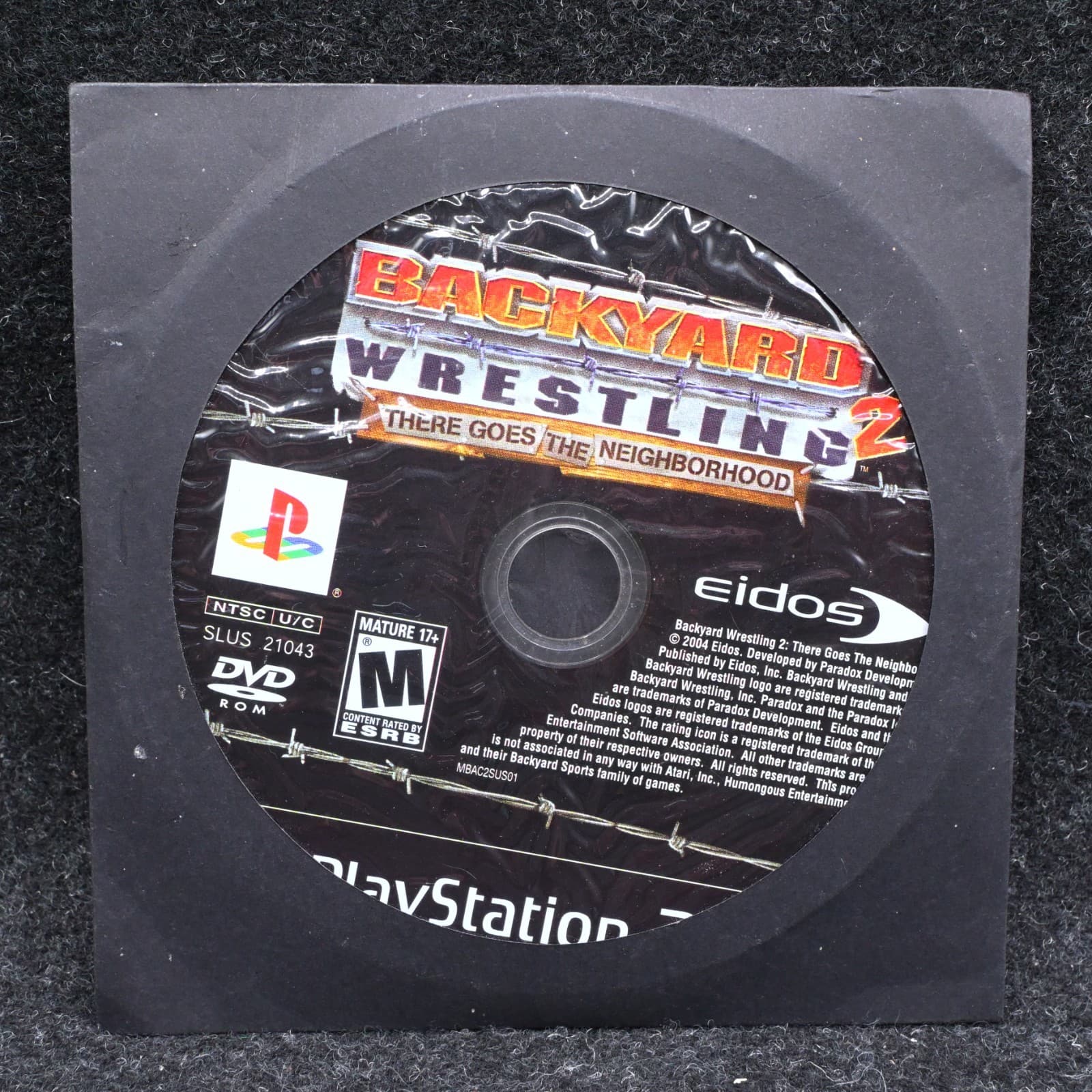 Backyard Wrestling 2 There Goes The Neighborhood Playstation 2 PS2 Disc Only