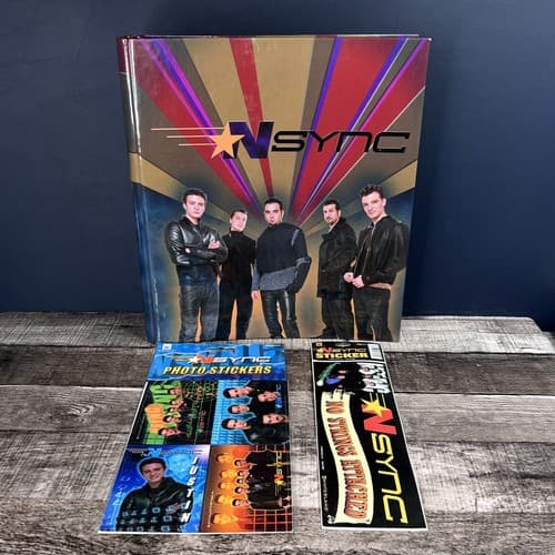 VTG 2001 Winterland NSYNC 3 Ring Binder & Stickers Justin Lance Joey JC Chris