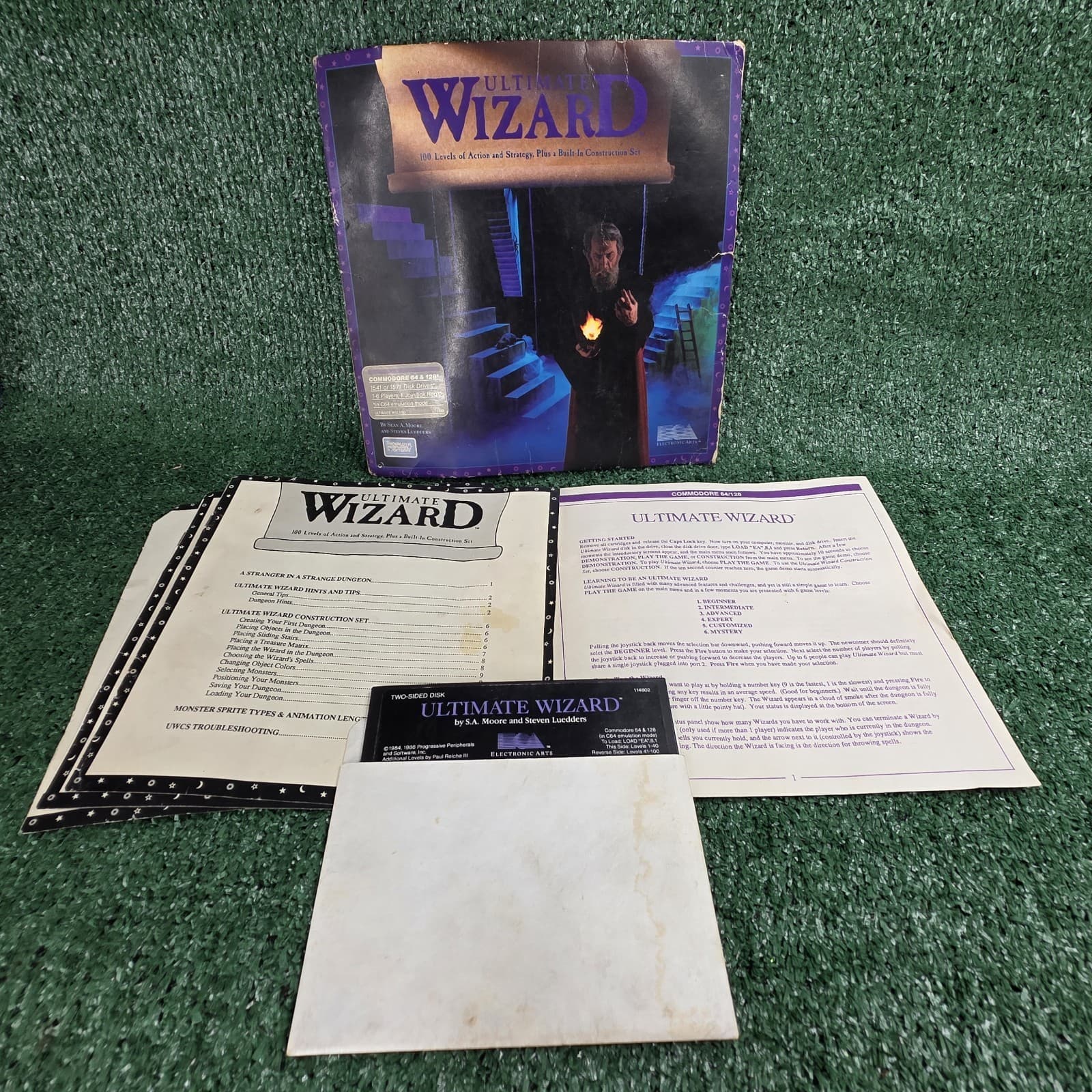 Vintage 1986 ULTIMATE WIZARD Electronic Arts Commodore 64 & 128 Game
