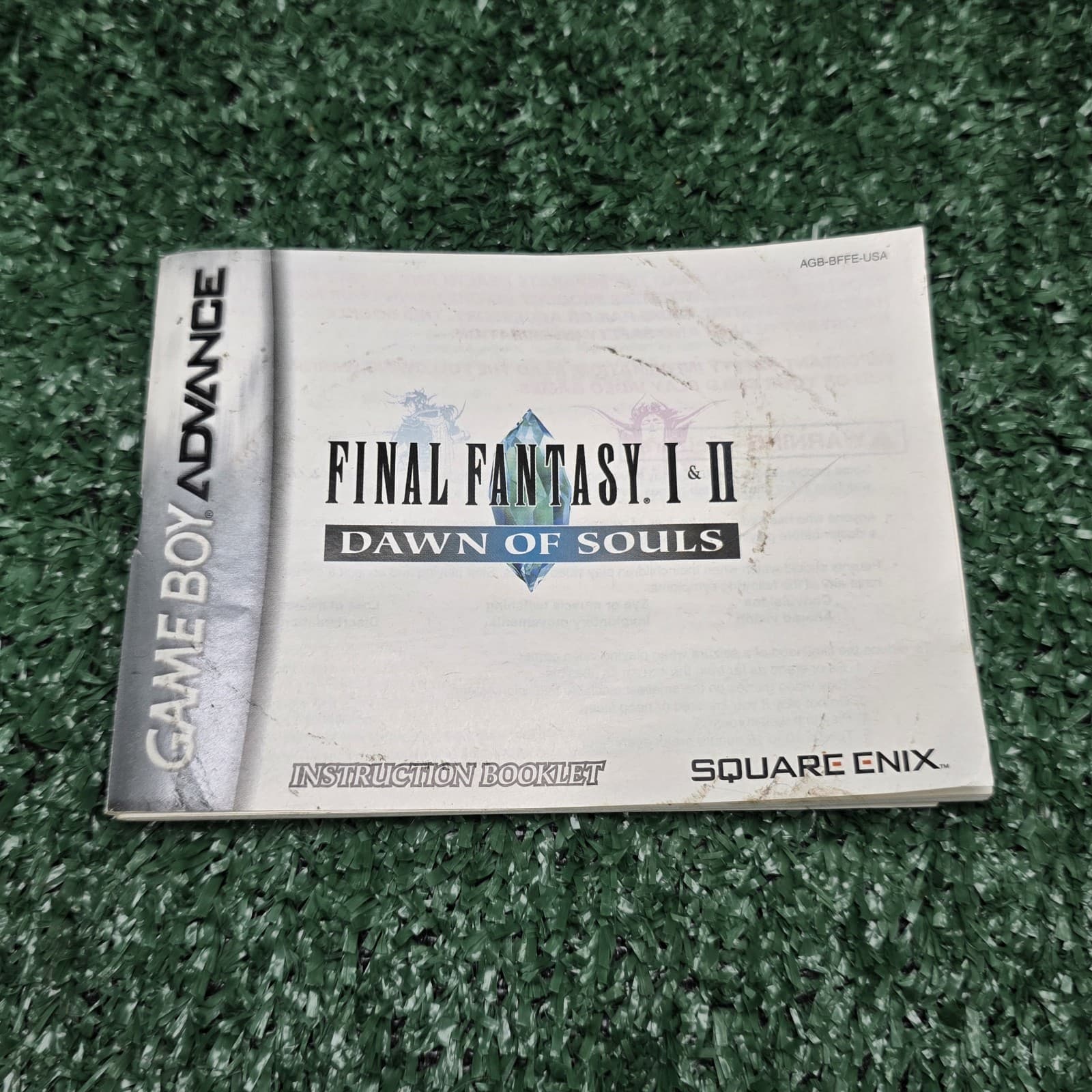 Final Fantasy I and II Dawn of Souls 1 & 2 Gameboy Advance GBA Manual Only