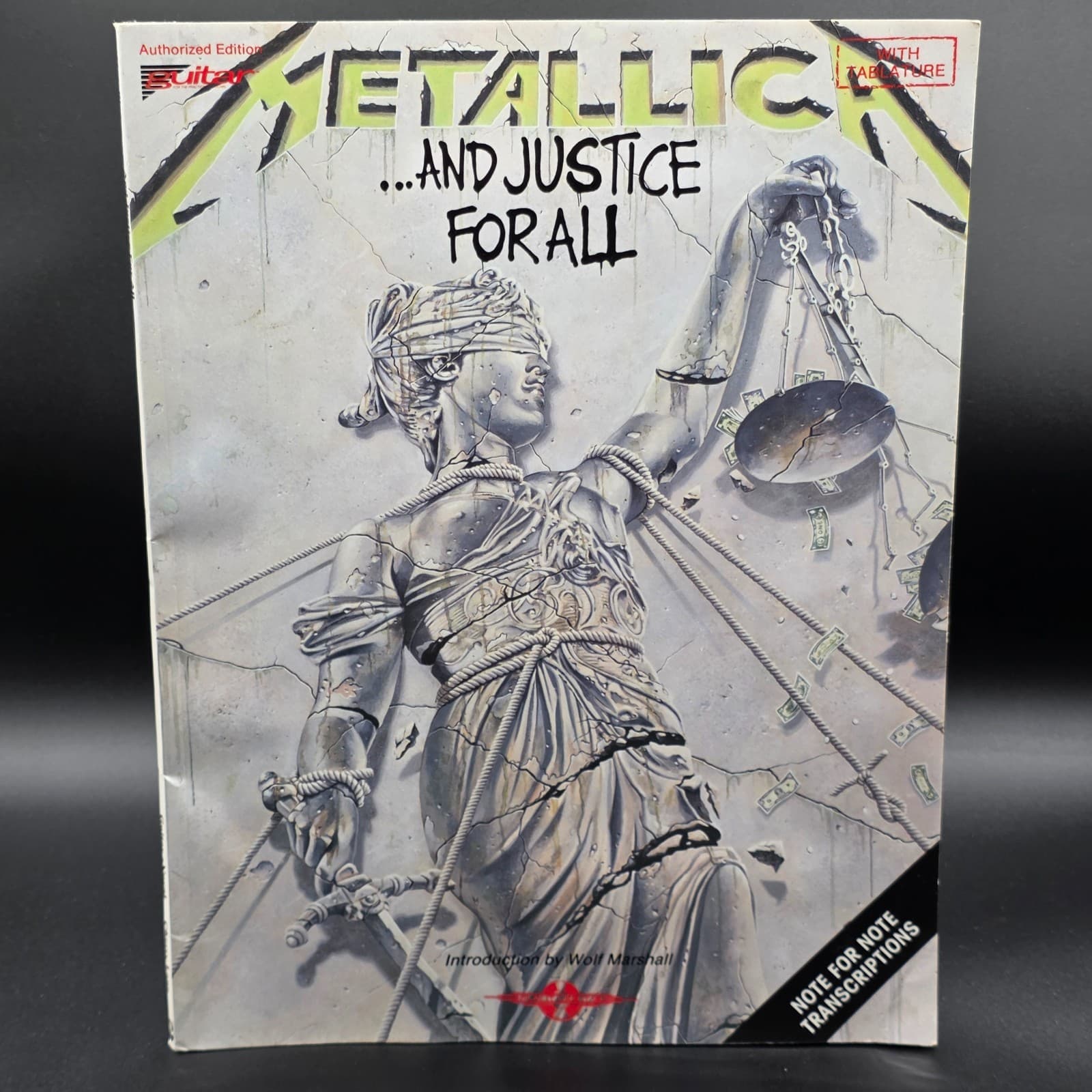 Metallica ...And Justice for All 1989 Songbook No Poster Guitar Vocal Tablature