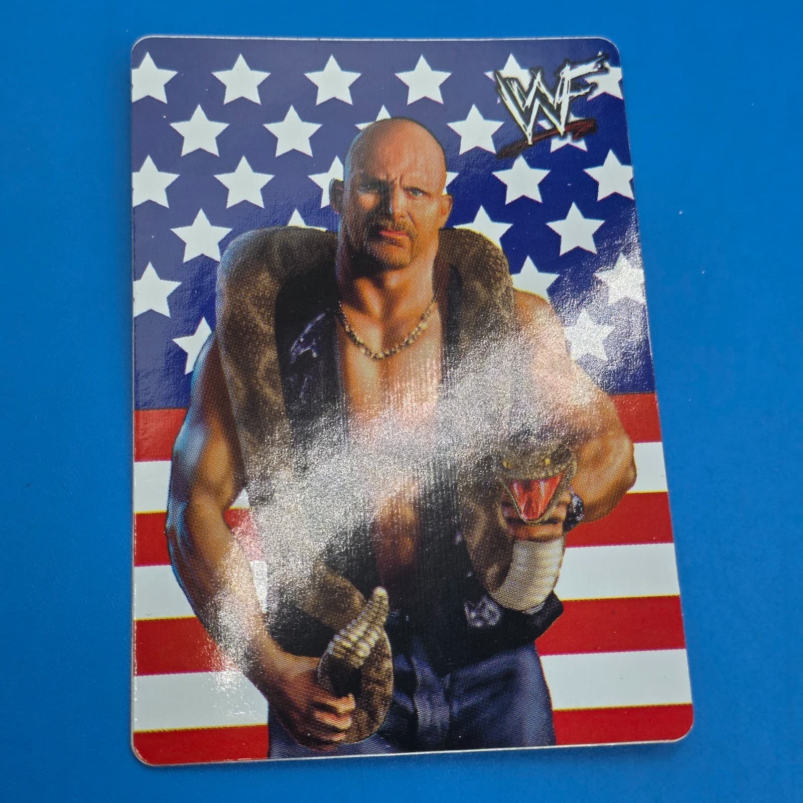 2000 WWF WWE WRESTLING STONE COLD STEVE AUSTIN VENDING STICKER W/Cardboard