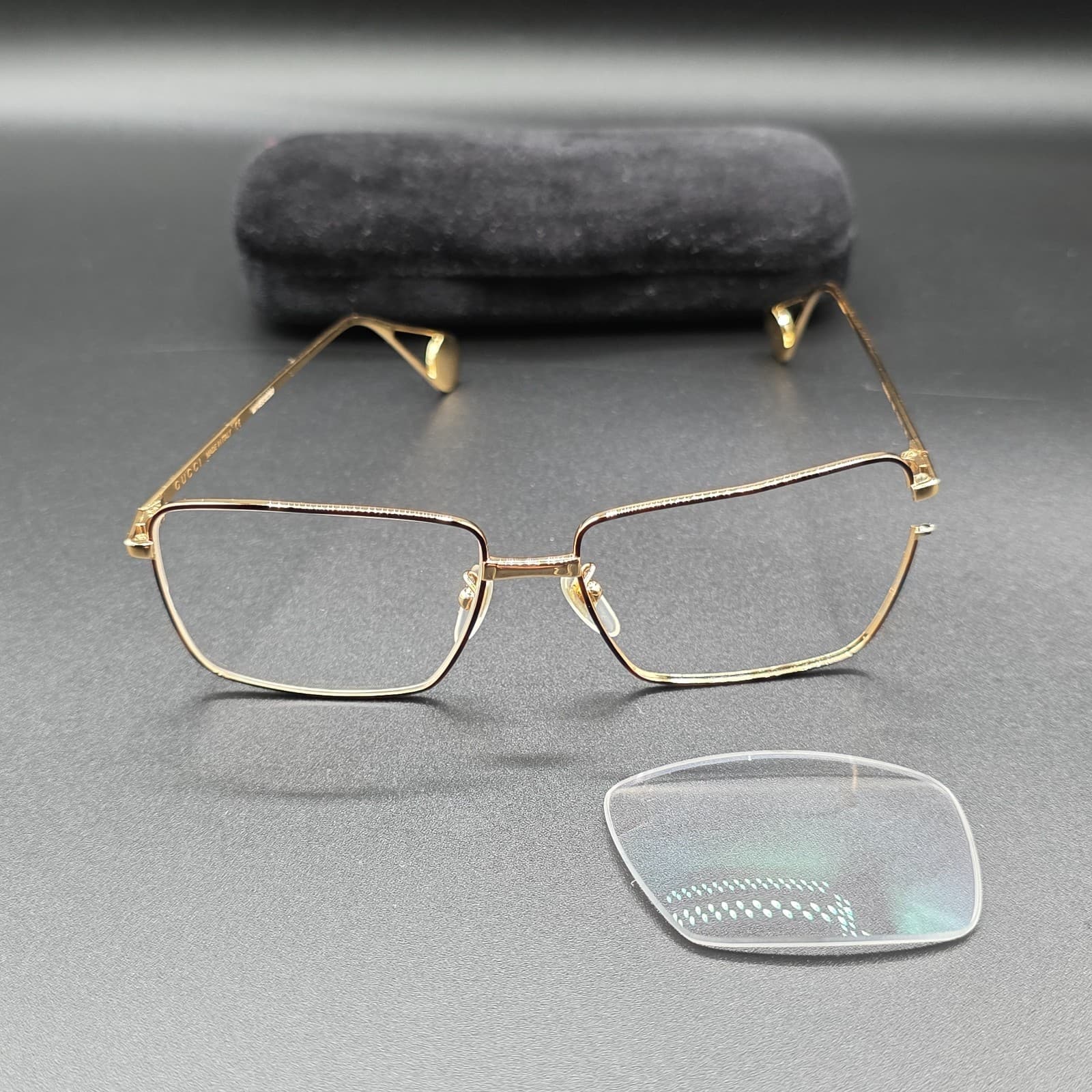 FOR PARTS OR REPAIR GUCCI GG0439O 006 GOLD AUTHENTIC FRAMES EYEGLASSES