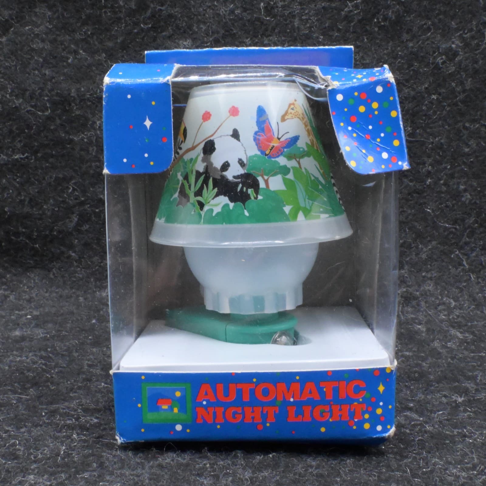 VTG Shades Night Light Lamp Shade Plug In Panda Design Open Box