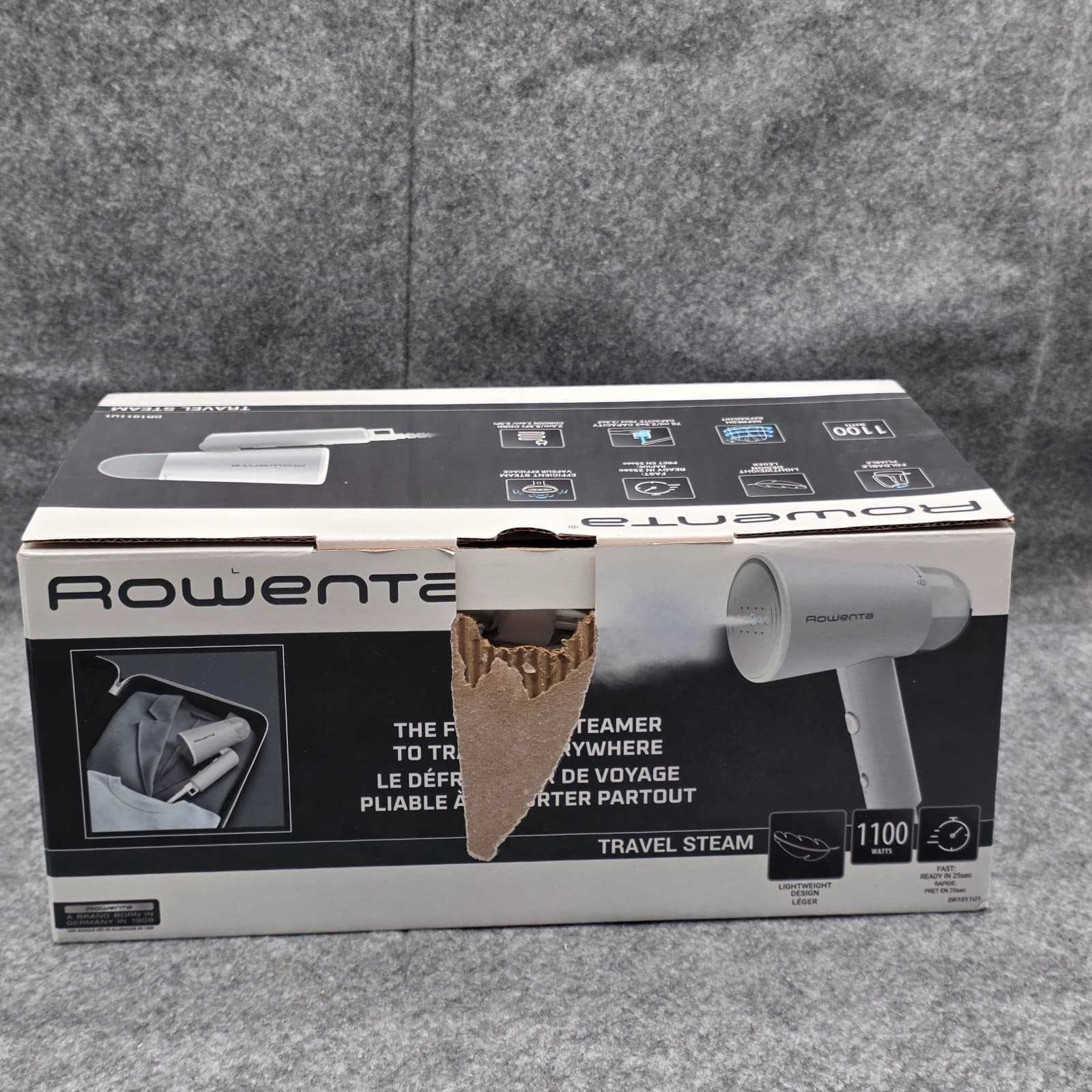 Rowenta Handheld Garment Steamer for Clothes Travel Steam WHITE