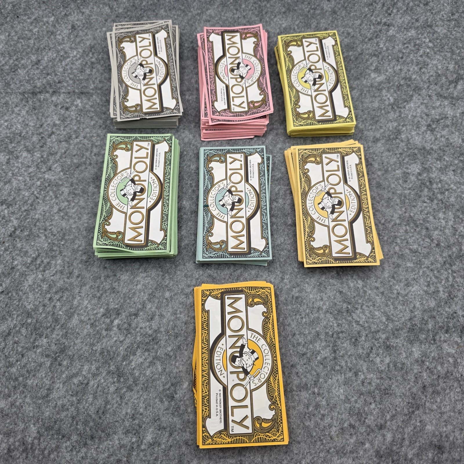 Franklin Mint Monopoly Game Money Replacement Set - 1991