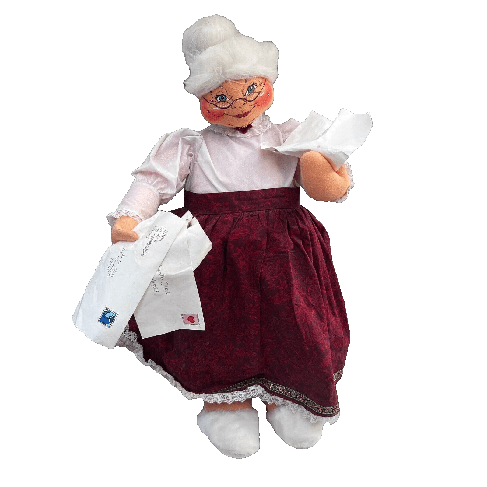 VTG 2000s AnnaLee Mobilitee 31” Large Mrs. Claus Reading Christmas Letters Rare