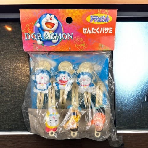 Vintage Doraemon Clothes Pins Japanese Super Rare Racoon