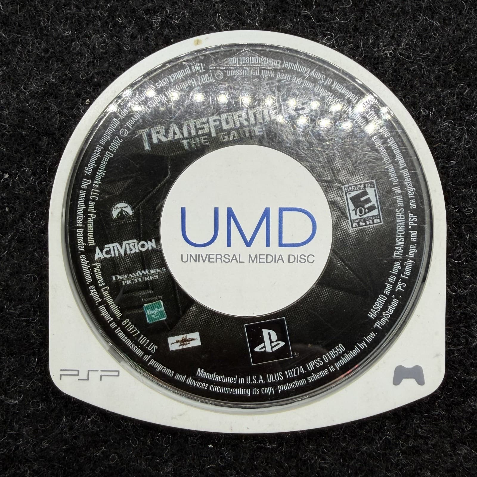 Transformers The Game PSP Disc Only Tested