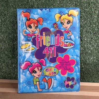 Lisa Frank Friends 411 Notebook Cover Girls Rule Blue Friendship Journey
