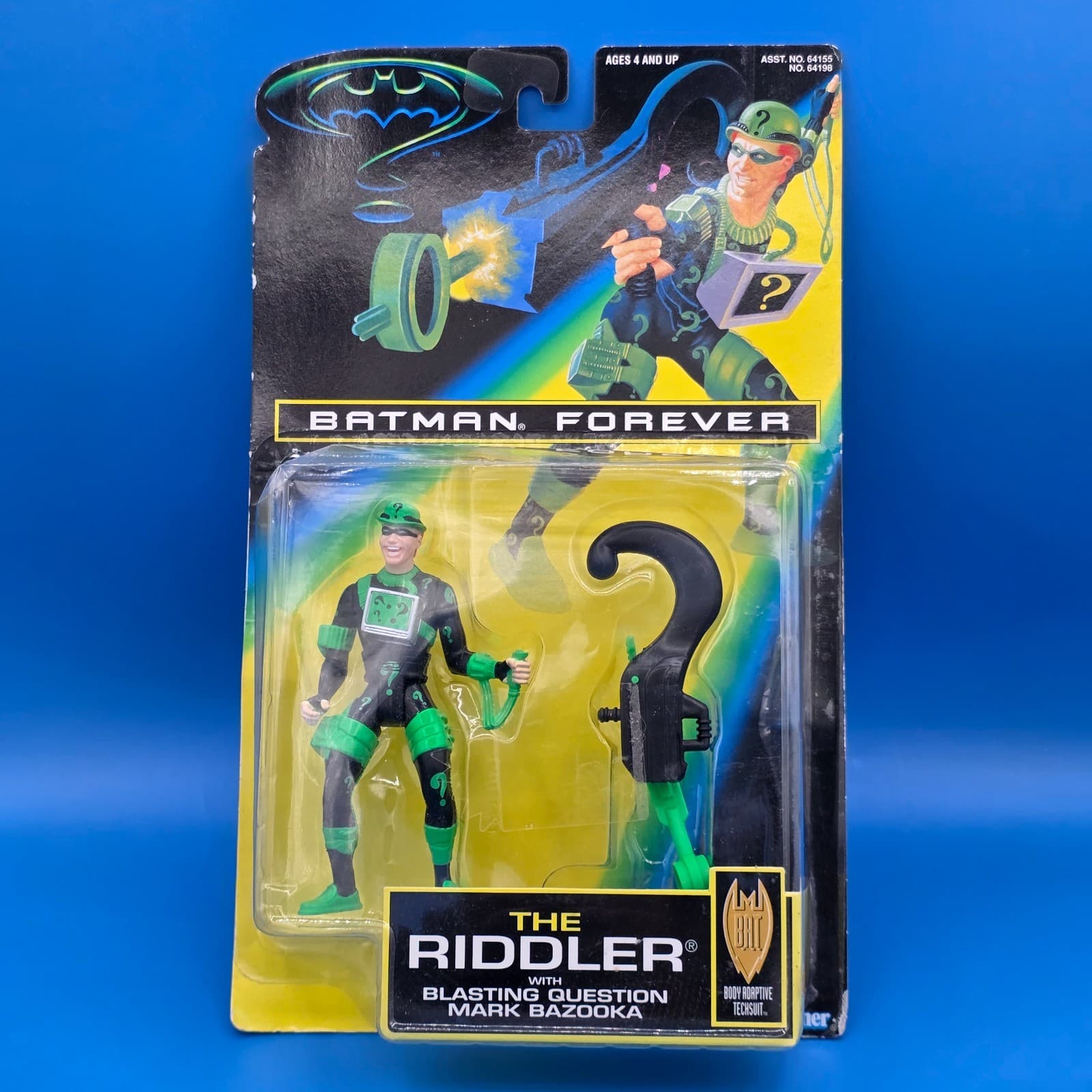1995 Kenner Batman Forever The Riddler With Blasting Question Mark Bazooka MOC