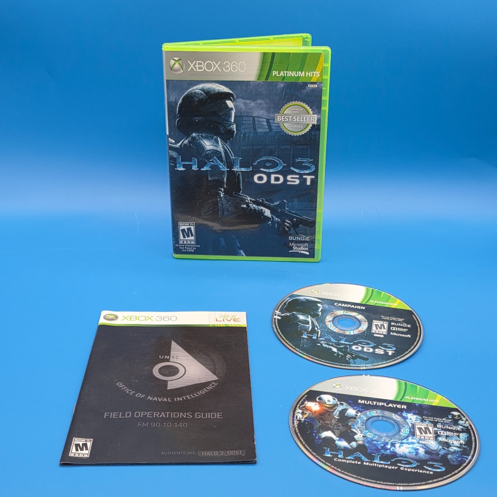 Halo 3: ODST (Microsoft Xbox 360, 2009) Tested CIB Complete w/ Manual TESTED