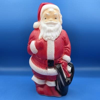 Empire Santa Claus Blow Mold Vintage 13" Lighted 1968 All Original