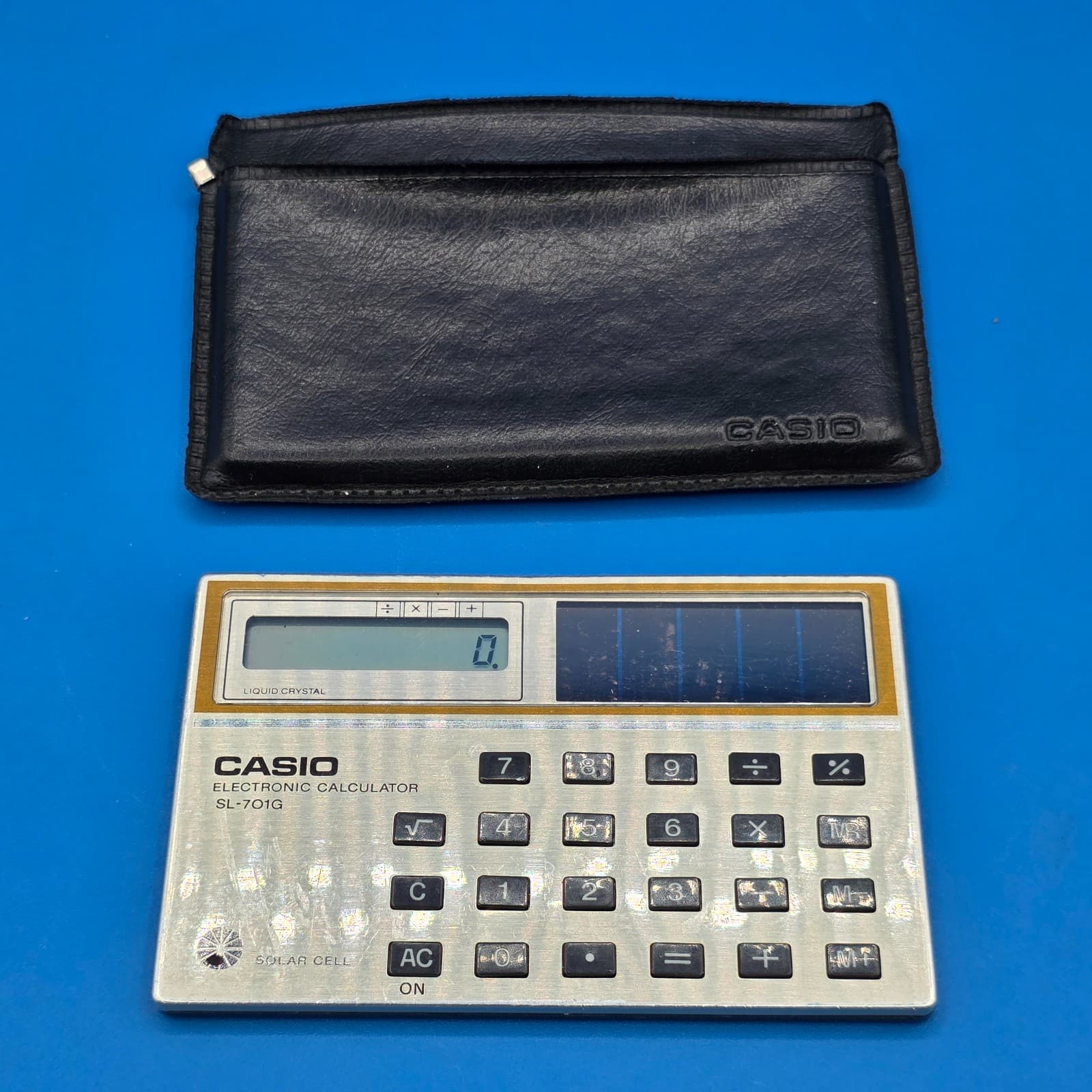 Casio SL-701G Electronic Calculator Slim Series Vintage Japan