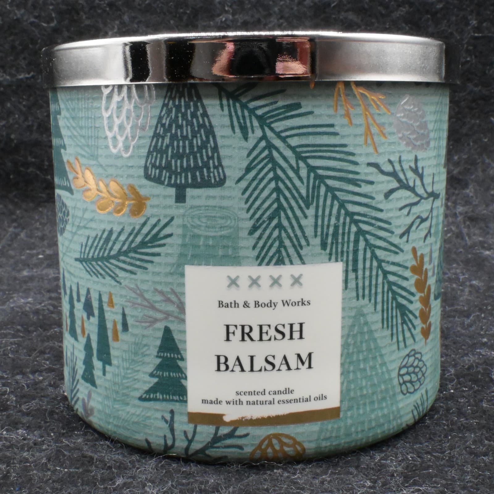 Fresh Balsam Bath & Body Works 3 Wick Scented Candle White Barn - 14.05 Oz