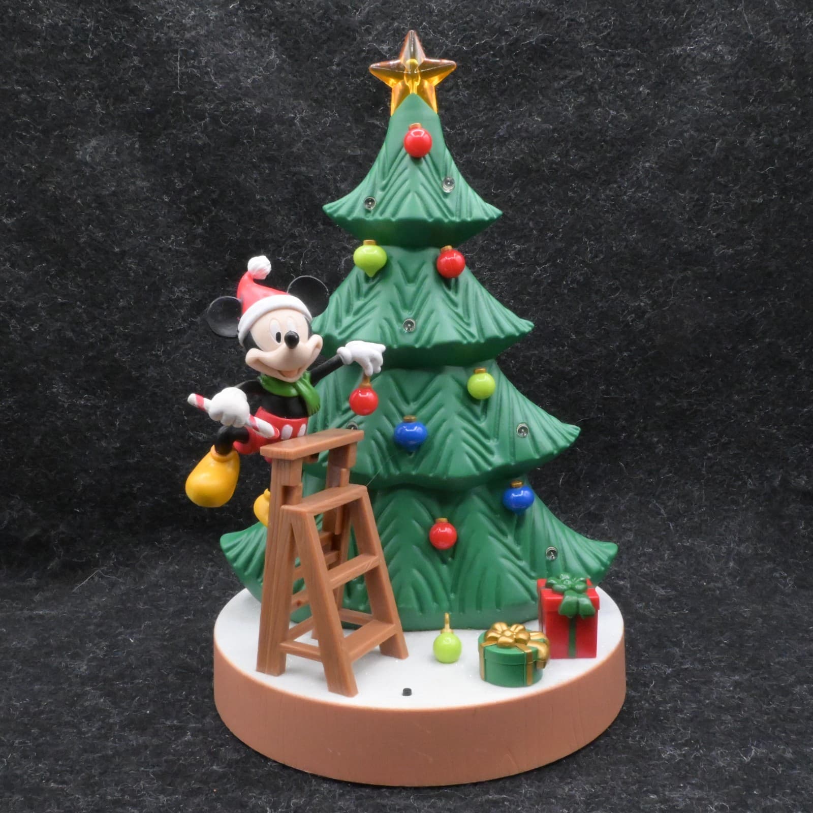 Disney Christmas Animated Mickey Mouse Decorating the Tree Music LED Lights