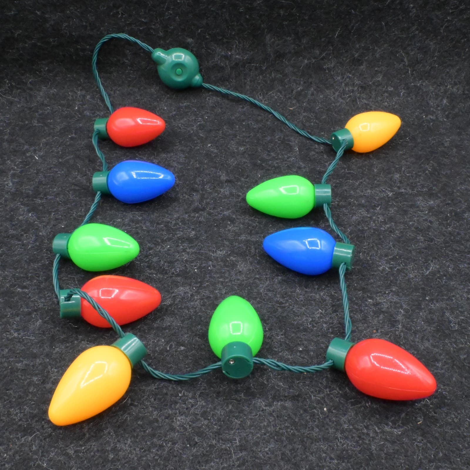 Disney Mickey Mouse Icon Colored Light-Up Holiday Glow Necklace Christmas