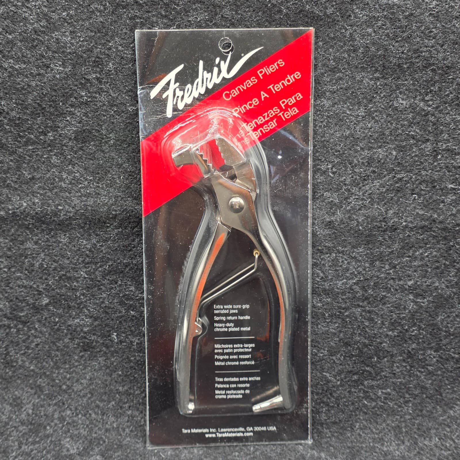FREDRIX Canvas Pliers w/Extra Wide Sure Grip Serrated Jaws #7400 - NEW