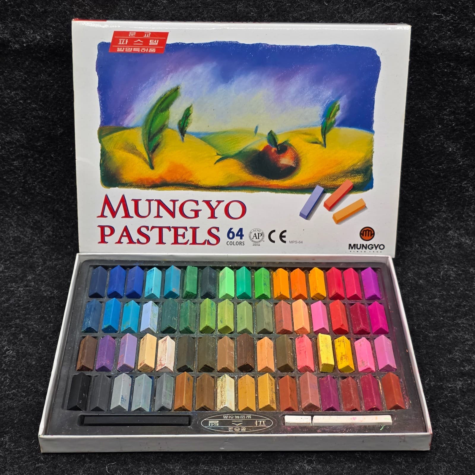Mungyo Pastel Soft Drawing Art Set 64 Colors Set Square Chalk Made in Korea