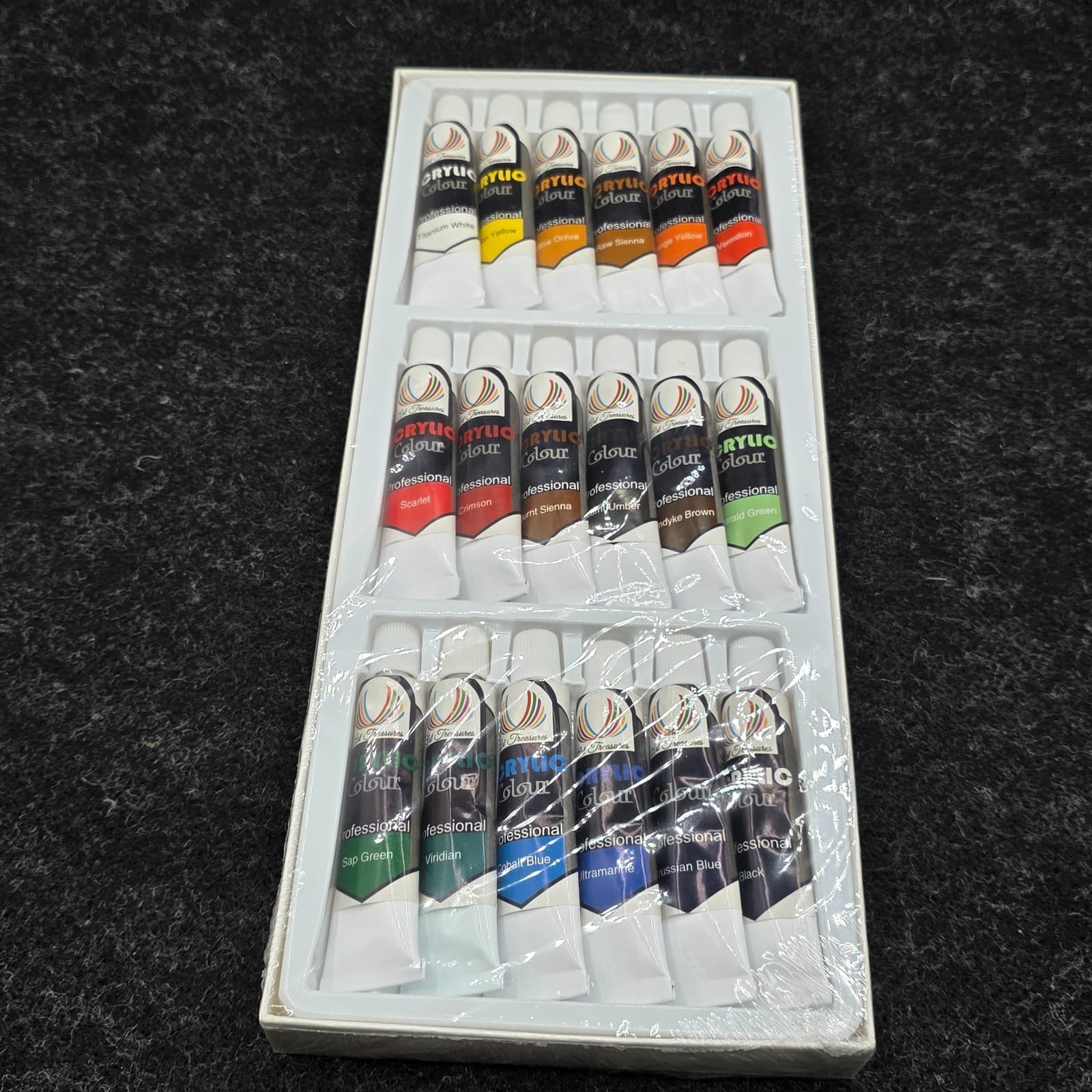 NEW ART TREASURES ACRYLIC PAINT 18 PAINT TUBES