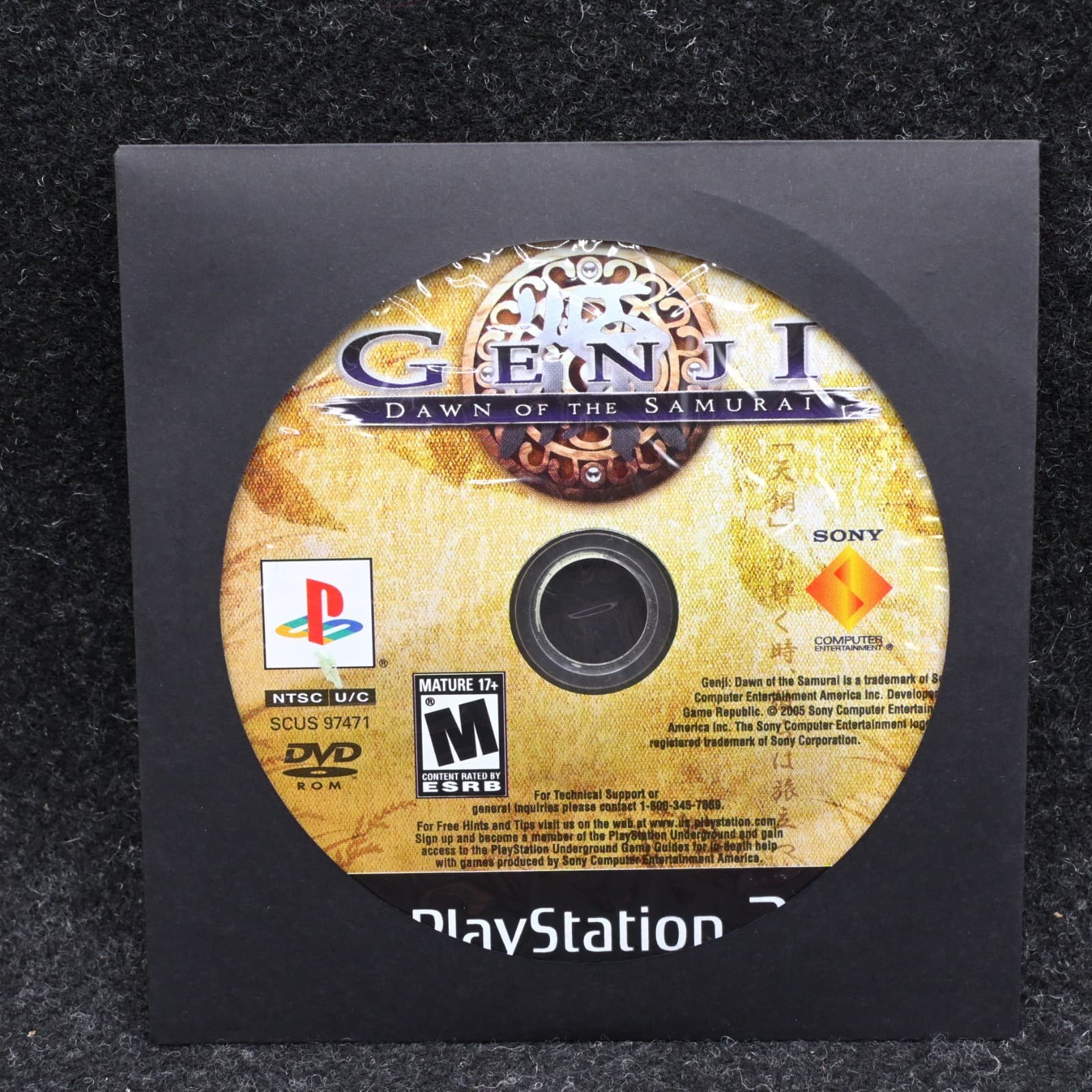 Genji Dawn of the Samurai Playstation Two PS2 - Disc Only Loose Tested